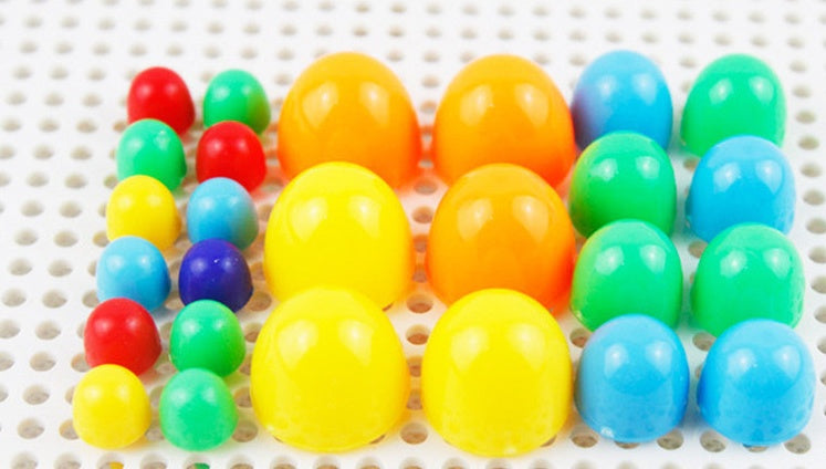 296 Mushroom Nail Push Pin Puzzle Art Color Fun Game