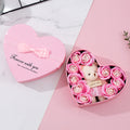 Heart Gift Box Soap Roses and Teddy Bear
