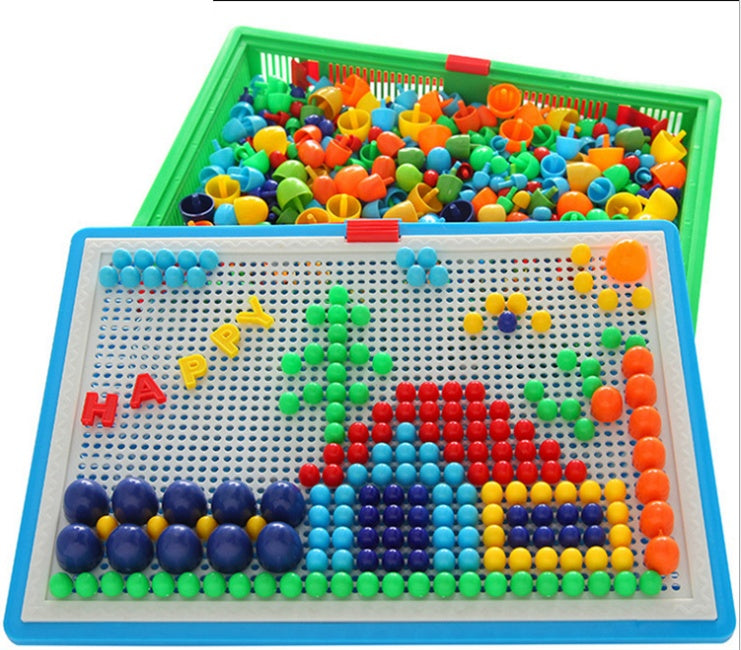 296 Mushroom Nail Push Pin Puzzle Art Color Fun Game