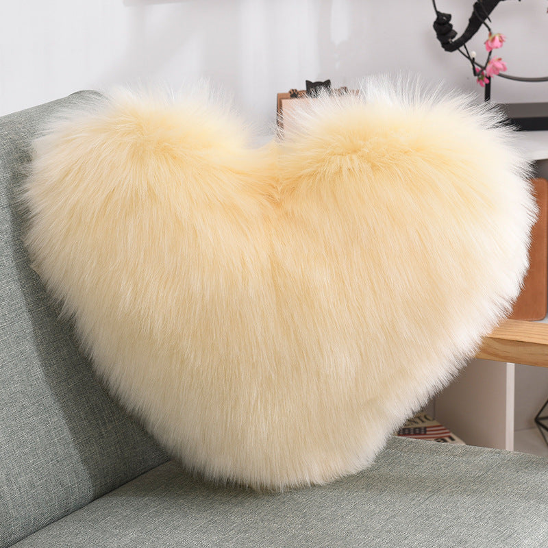 Fluffy Heart Pillow