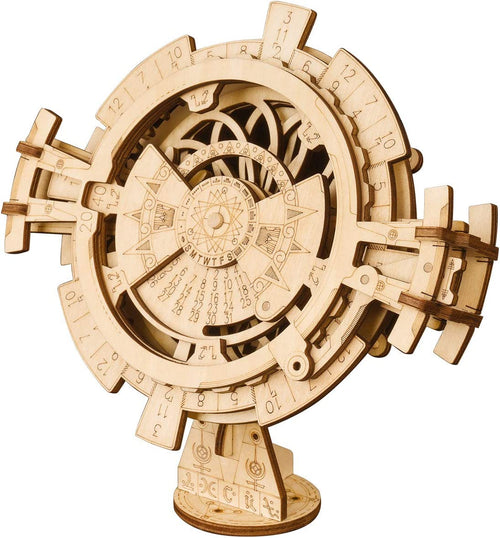 52 Piece 3D Wooden Jigsaw Puzzle Perpetual Calendar and Clock