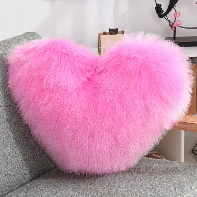 Fluffy Heart Pillow