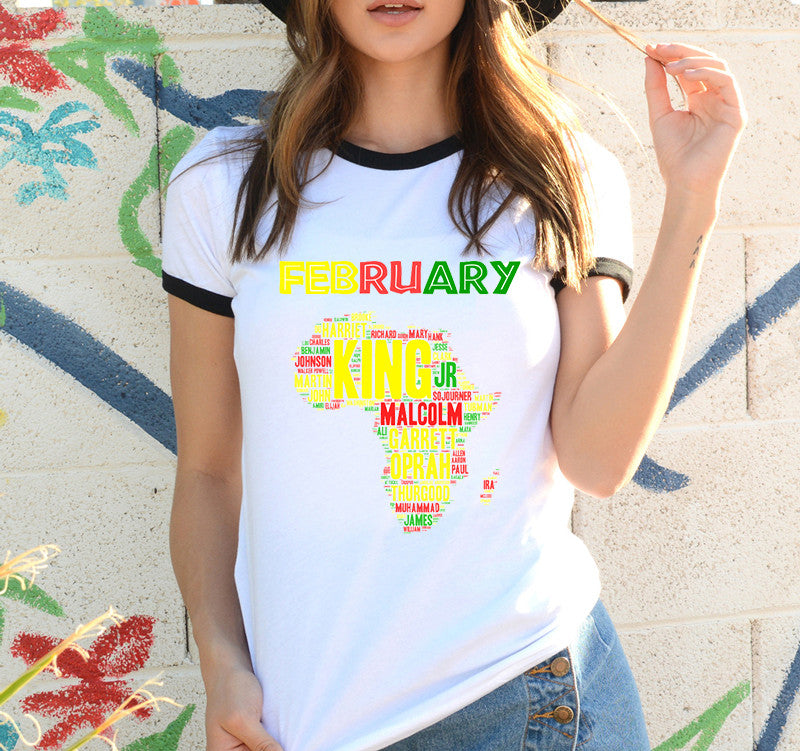 Africa Map Graphic Printed T-Shirt for Women