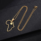 Stainless Steel Africa Love Pendant Necklace