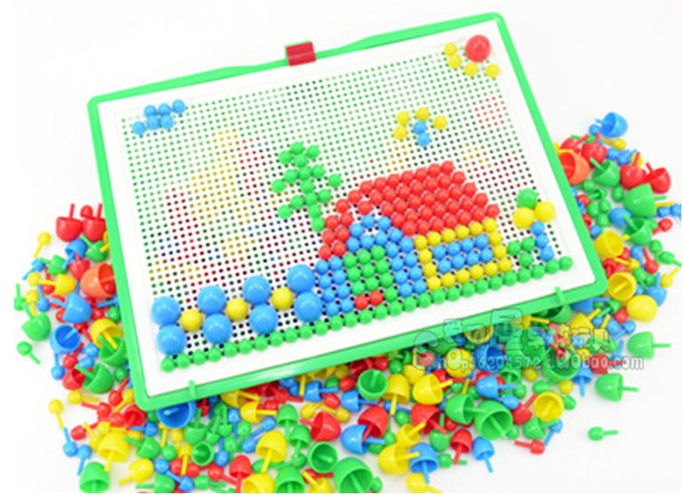 296 Mushroom Nail Push Pin Puzzle Art Color Fun Game