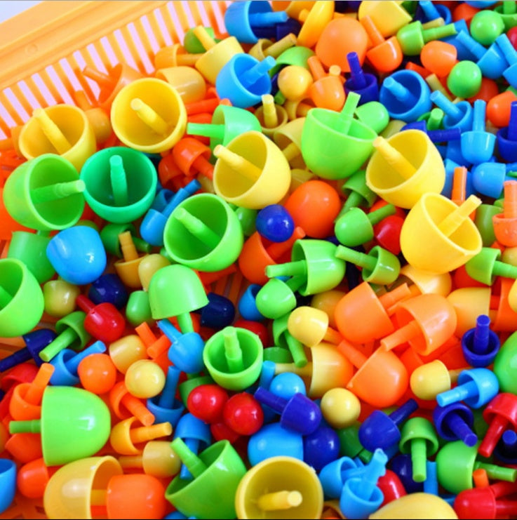 296 Mushroom Nail Push Pin Puzzle Art Color Fun Game