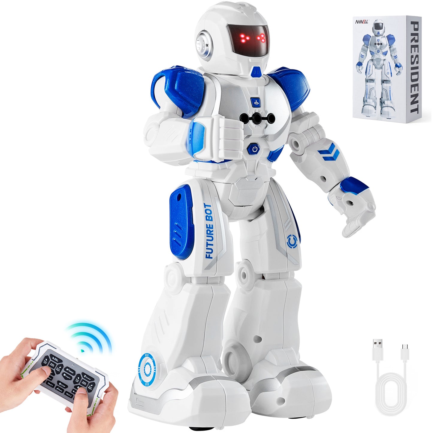 VEVOR RC Robot Toy For Kids Talking Dancing Gesture Remote Control Programmable