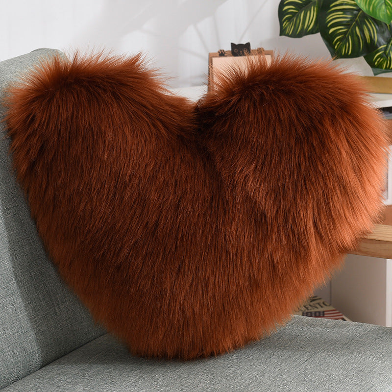 Fluffy Heart Pillow