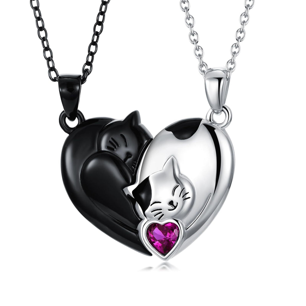 Cat Pendant Couple Necklace