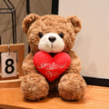 Teddy Bear Holding Roses Bouquet Heart