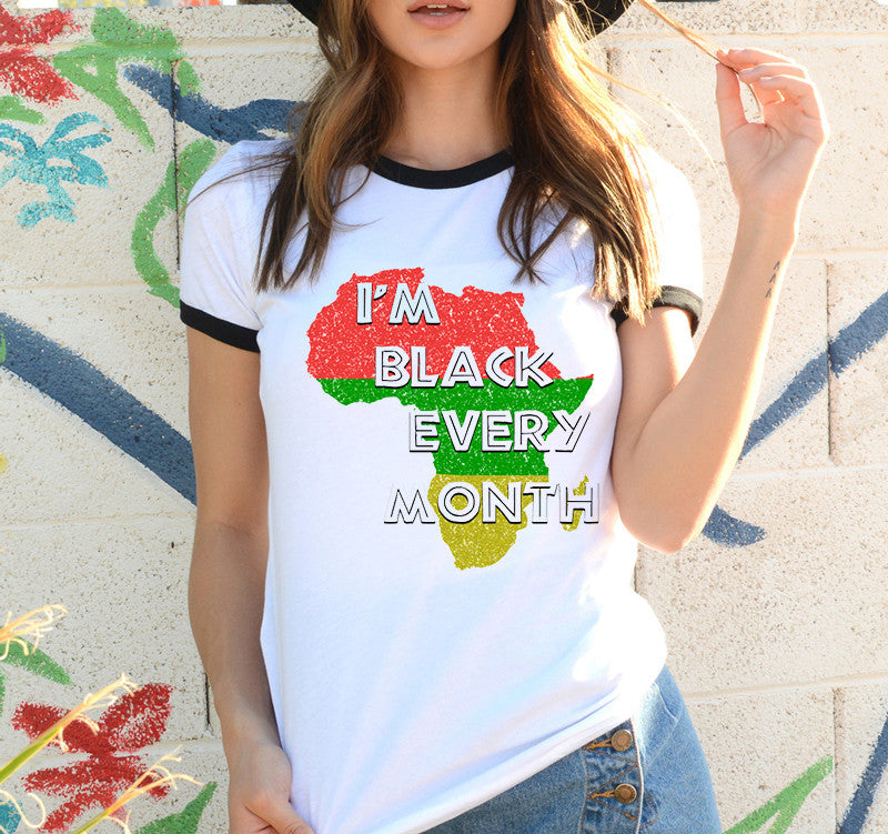 Africa Map Graphic Printed T-Shirt for Women