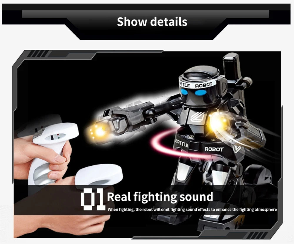 RC Robot Battle Boxing Robot Toy Remote Control Robot 2.4G Humanoid Fighting Robot with Two Control Joysticks