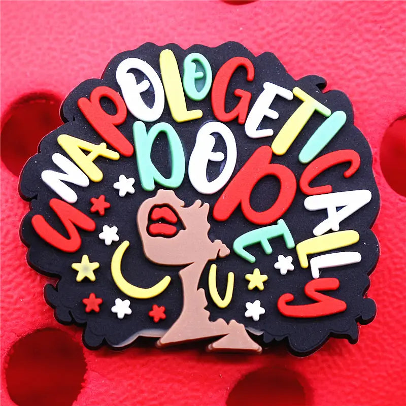 1pcs Black Lives Matter Shoe Charms Crocs Jibbits