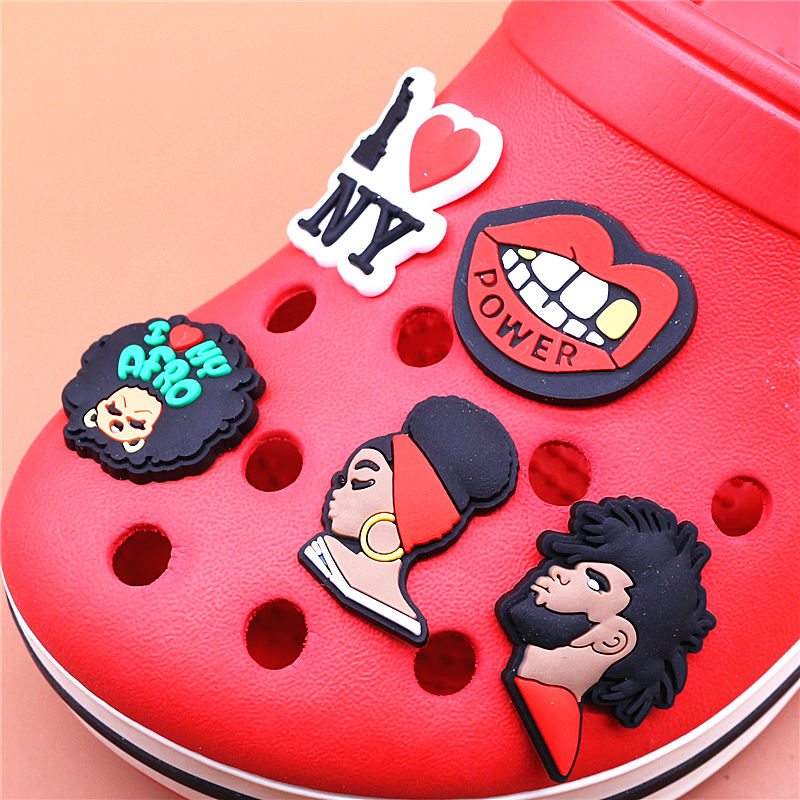 1pcs Black Lives Matter Shoe Charms Crocs Jibbits