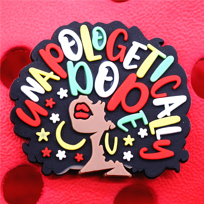 1pcs Black Lives Matter Shoe Charms Crocs Jibbits