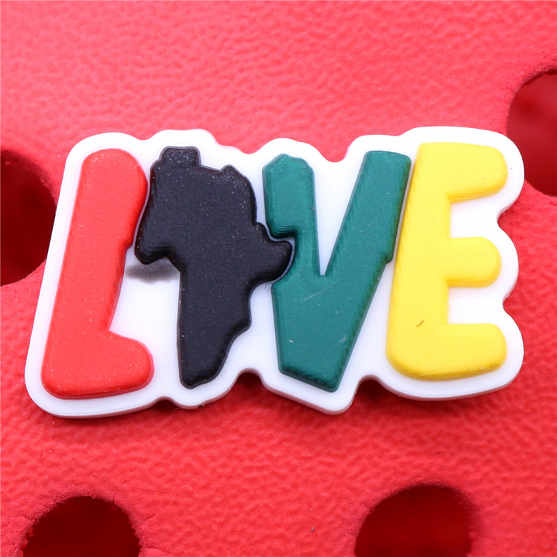 1pcs Black Lives Matter Shoe Charms Crocs Jibbits