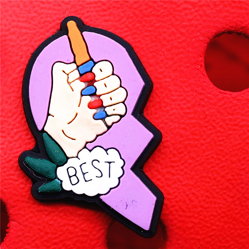 1pcs Black Lives Matter Shoe Charms Crocs Jibbits