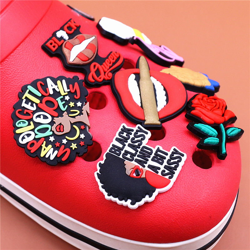 1pcs Black Lives Matter Shoe Charms Crocs Jibbits