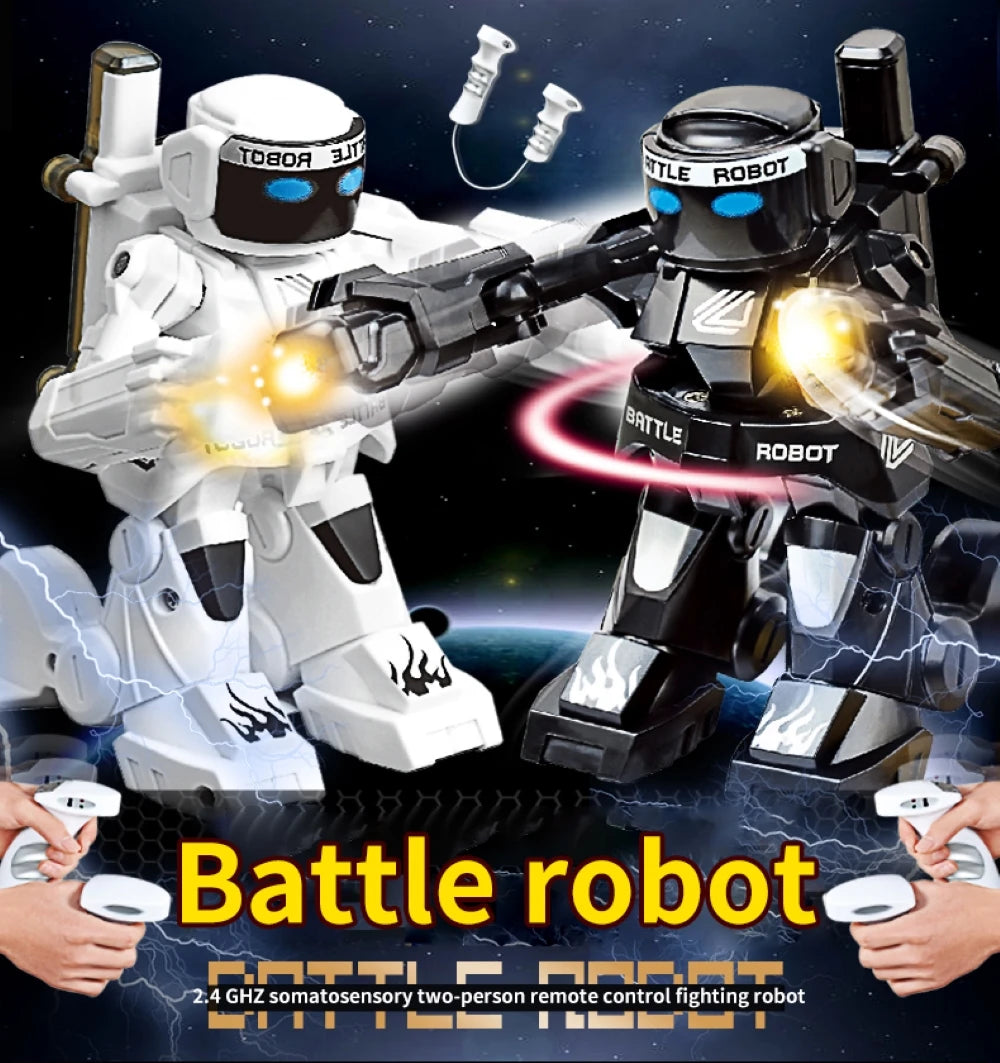 RC Robot Battle Boxing Robot Toy Remote Control Robot 2.4G Humanoid Fighting Robot with Two Control Joysticks