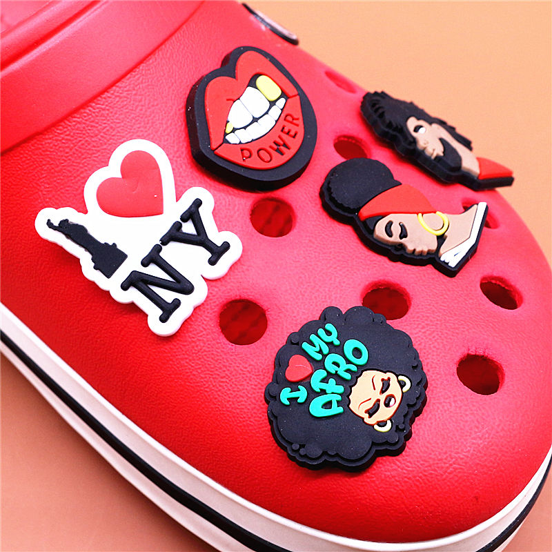 1pcs Black Lives Matter Shoe Charms Crocs Jibbits