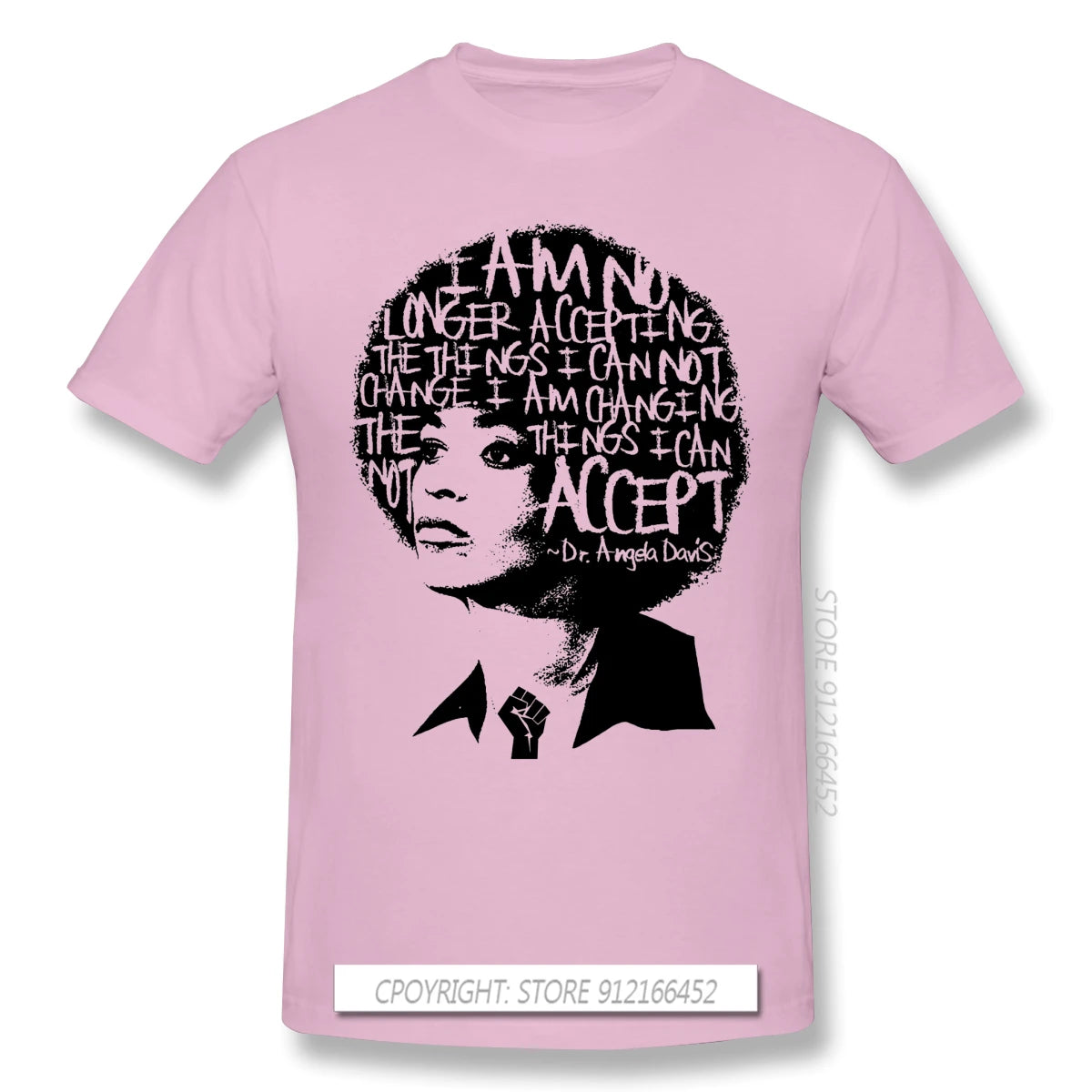 ANGELA DAVIS SAID IT BEST Novelty Short Sleeve Man's T-Shirts Black Lives Matter Anonymous George Floyd Clothes