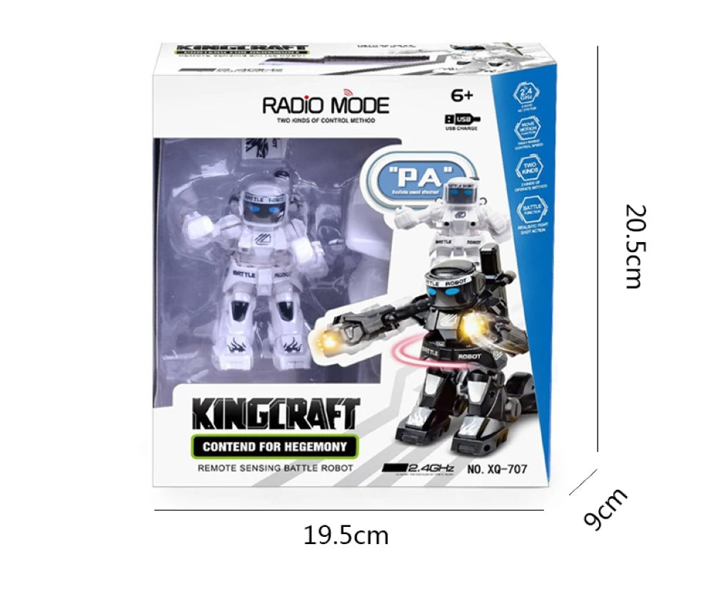 RC Robot Battle Boxing Robot Toy Remote Control Robot 2.4G Humanoid Fighting Robot with Two Control Joysticks