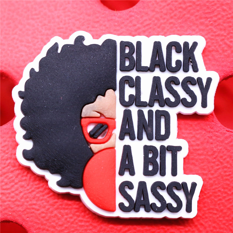 1pcs Black Lives Matter Shoe Charms Crocs Jibbits
