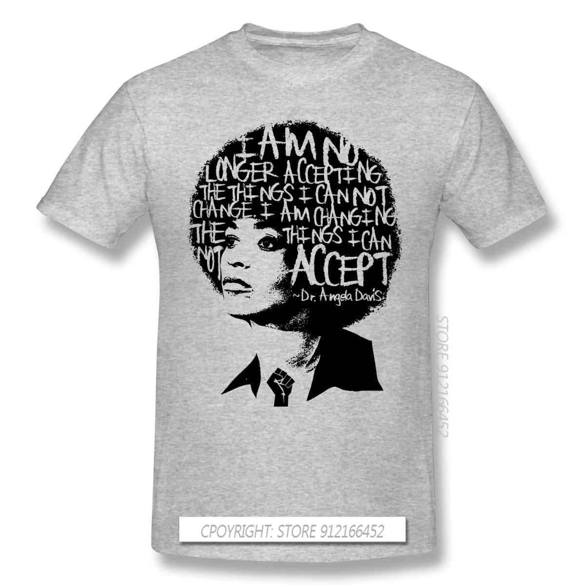 ANGELA DAVIS SAID IT BEST Novelty Short Sleeve Man's T-Shirts Black Lives Matter Anonymous George Floyd Clothes