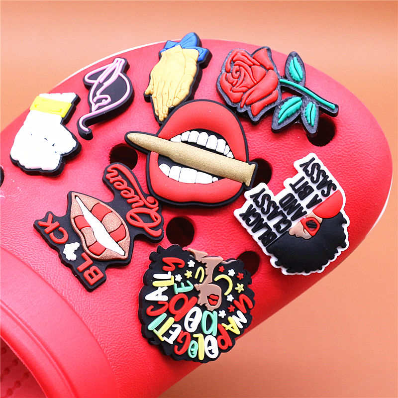 1pcs Black Lives Matter Shoe Charms Crocs Jibbits