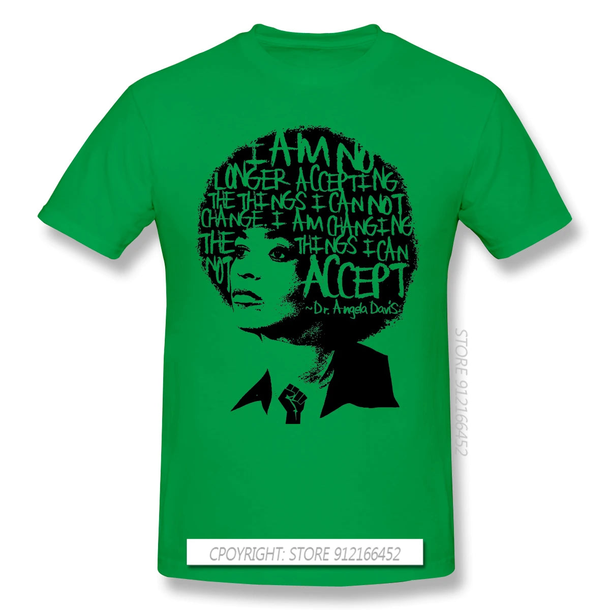 ANGELA DAVIS SAID IT BEST Novelty Short Sleeve Man's T-Shirts Black Lives Matter Anonymous George Floyd Clothes