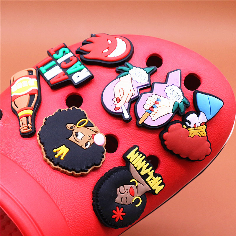 1pcs Black Lives Matter Shoe Charms Crocs Jibbits