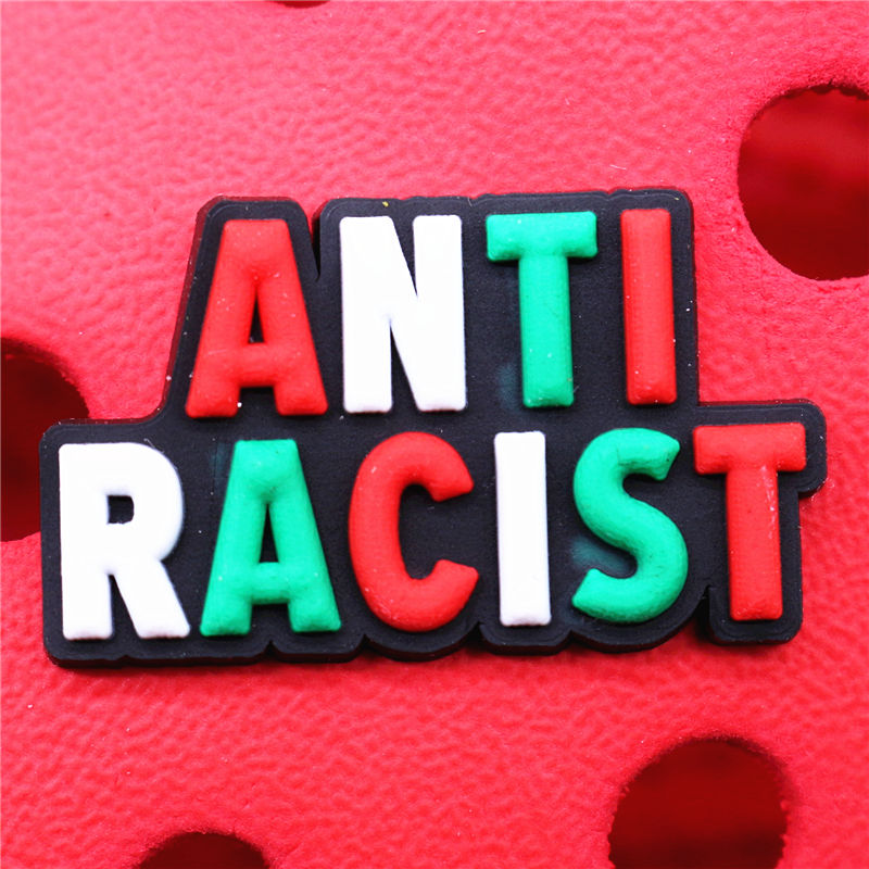 1pcs Black Lives Matter Shoe Charms Crocs Jibbits