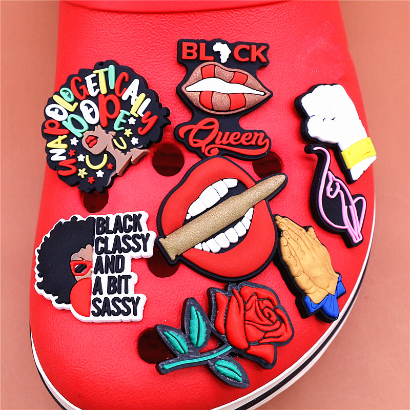 1pcs Black Lives Matter Shoe Charms Crocs Jibbits