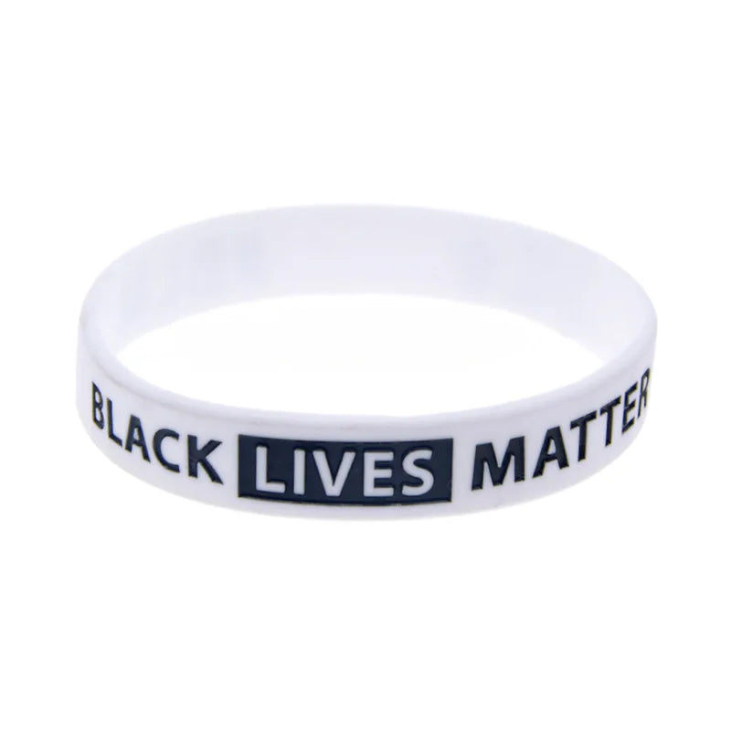 1 PC Fist BLM Black Lives Matter Silicone Wristband Adult Size