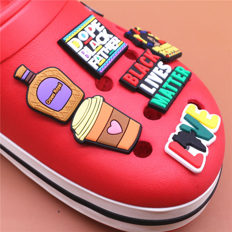 1pcs Black Lives Matter Shoe Charms Crocs Jibbits
