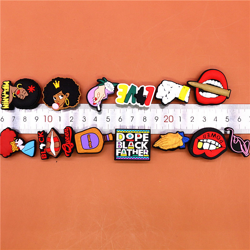 1pcs Black Lives Matter Shoe Charms Crocs Jibbits