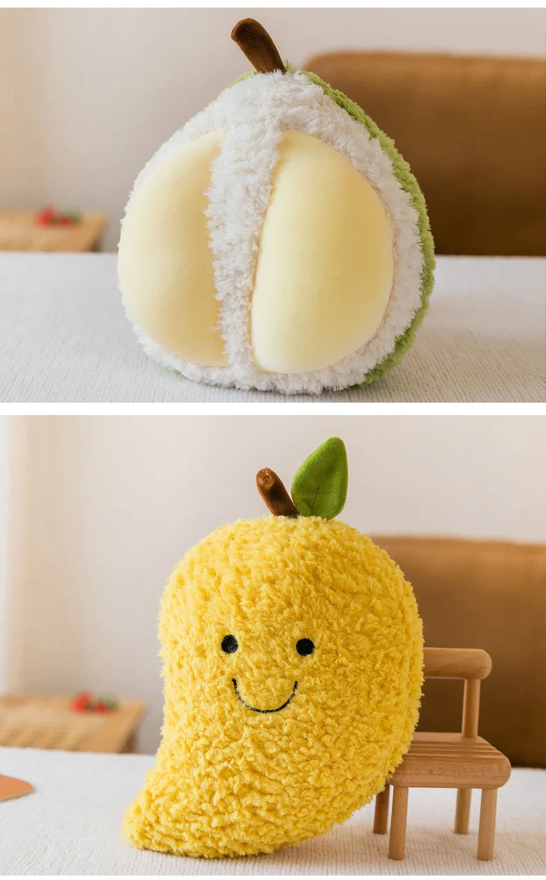 Fruit Vegetable Plush Toy Watermelon/Strawberry/Avocado/Carrot/Mushroom Plush Toy Bedroom Decoration