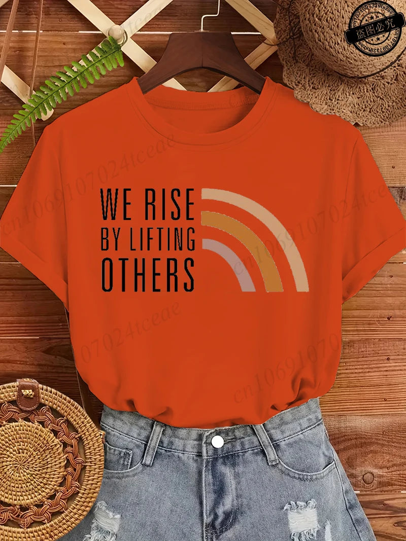 Black History Melanin Equality Shirt, Black Lives Matter T-shirt, Motivational Inspirational Tees, We Rise By Lifting Others Top