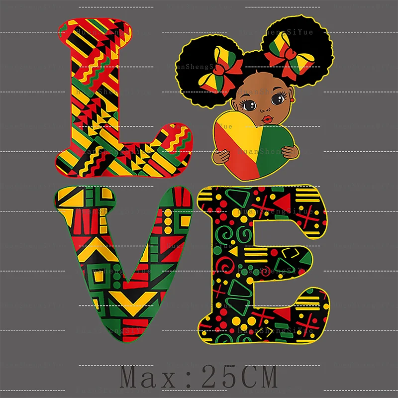 Black History Ironing Patch Clothes Jacket Heat Transfer Sticker