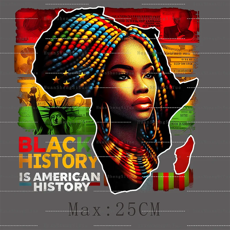 Black History Ironing Patch Clothes Jacket Heat Transfer Sticker