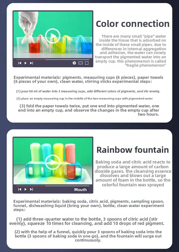 Science experiment set, Kids DIY chemistry small experiment