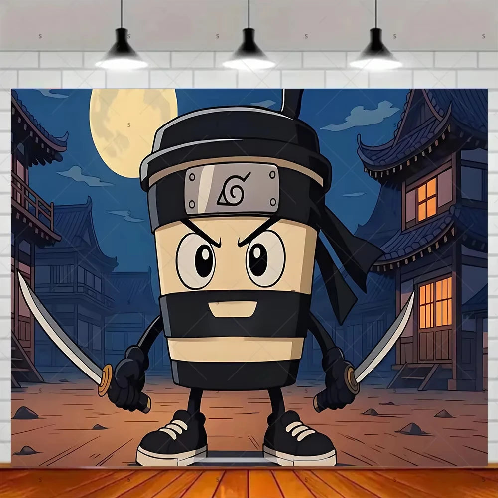 Tung Tung Tung Sahur Tralalo Italian Brainrot Print Kids Birthday Party Background Decoration Photography Decor Backdrop Banner