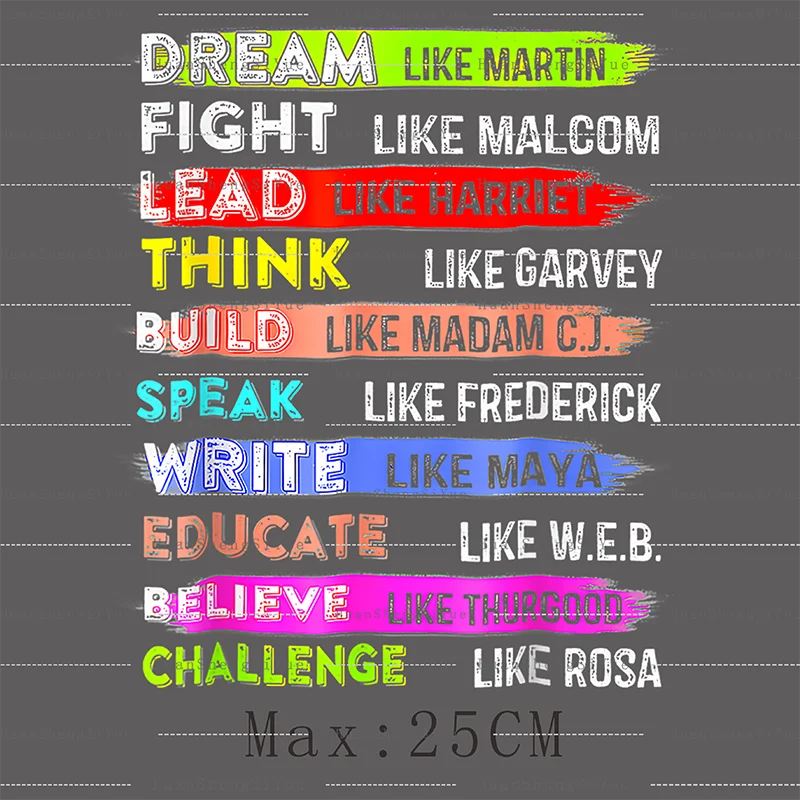 Black History Ironing Patch Clothes Jacket Heat Transfer Sticker