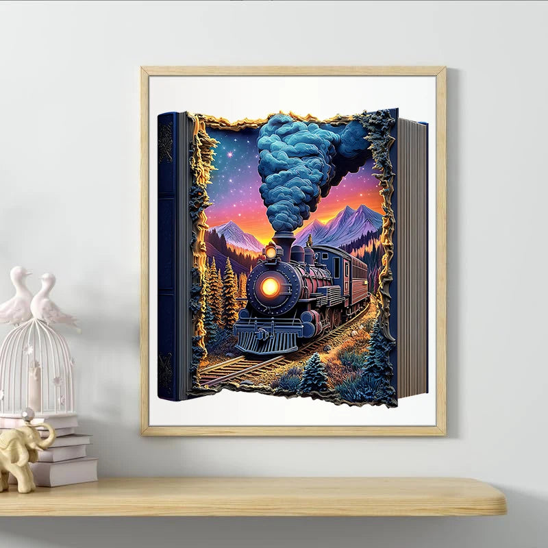 Train Wooden Puzzle Challenging Brain Game with Durable Wooden Construction Colorful Artwork