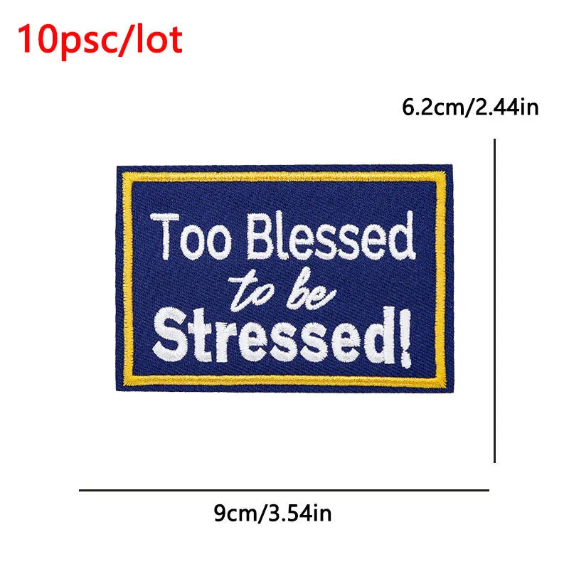 10Pcs/Lot Black History Embroidery Patch Iron-On Patches For Clothing