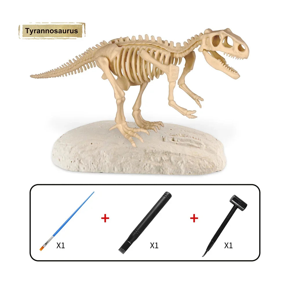 Dinosaur Fossil Excavation Kit Toys Jurassic Animal Skeleton Digging Archaeological Education