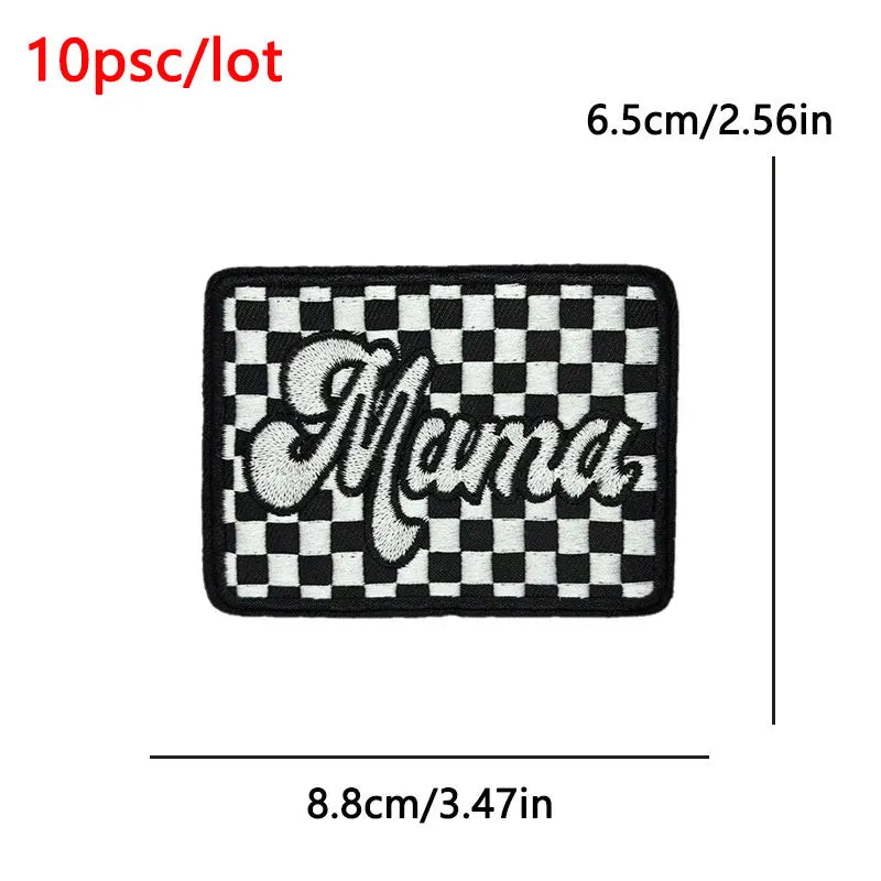 10Pcs/Lot Black History Embroidery Patch Iron-On Patches For Clothing