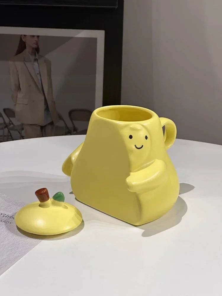 Pear Shape Couples Ceramic Mugs Never To Be Separated Hugging Pear Coffee Mugs Heat-resisting Water Cup Valentine's Day Gifts