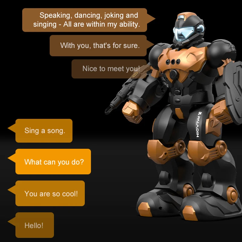 Robot Toy Intelligent Programming Voice Controlled Gesture Remote Control LED Smart Dancing Robot