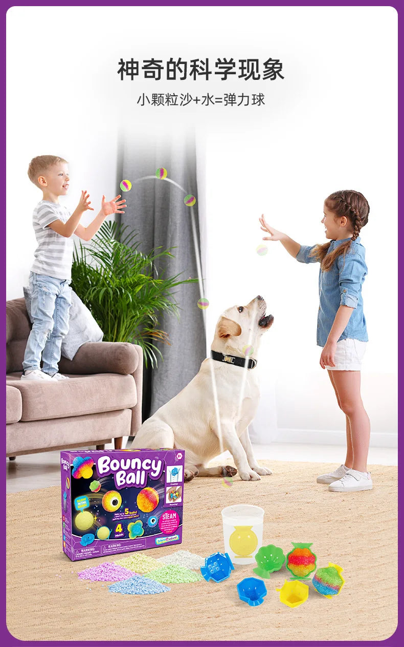 Science Experiment Kit Magic Science/Bouncy Ball/Soap/Disgusting Gross Slime  STEM TOYS for Kids Funny Science Explore Gifts